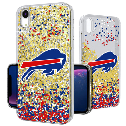 Buffalo Bills iPhone Glitter Case with Confetti Design