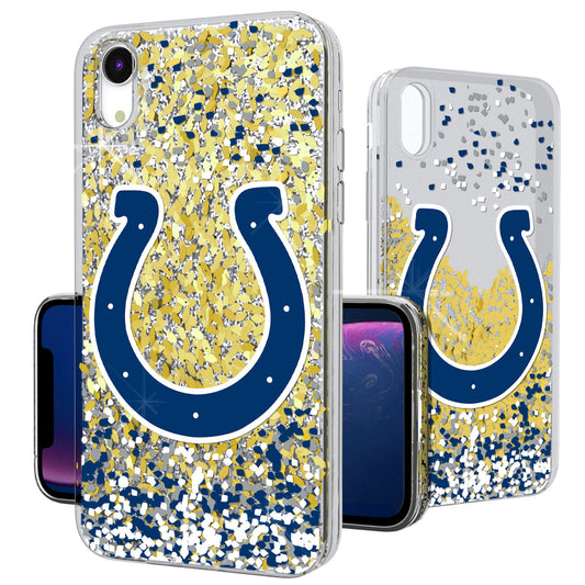 Indianapolis Colts iPhone Glitter Case with Confetti Design