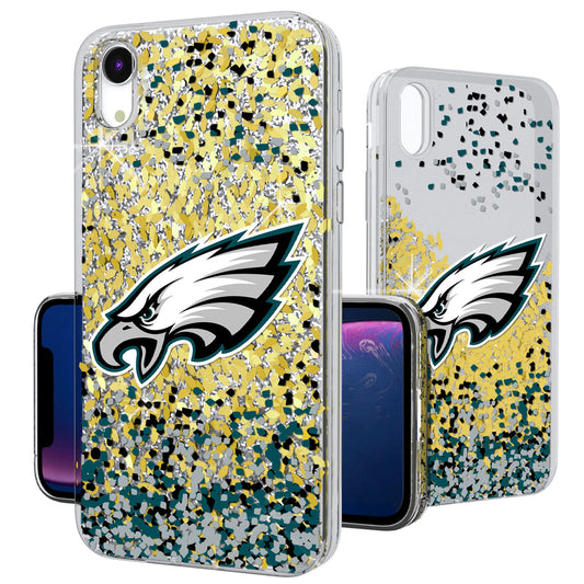 Philadelphia Eagles iPhone Glitter Case with Confetti Design