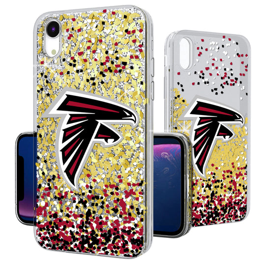 Atlanta Falcons iPhone Glitter Case with Confetti Design