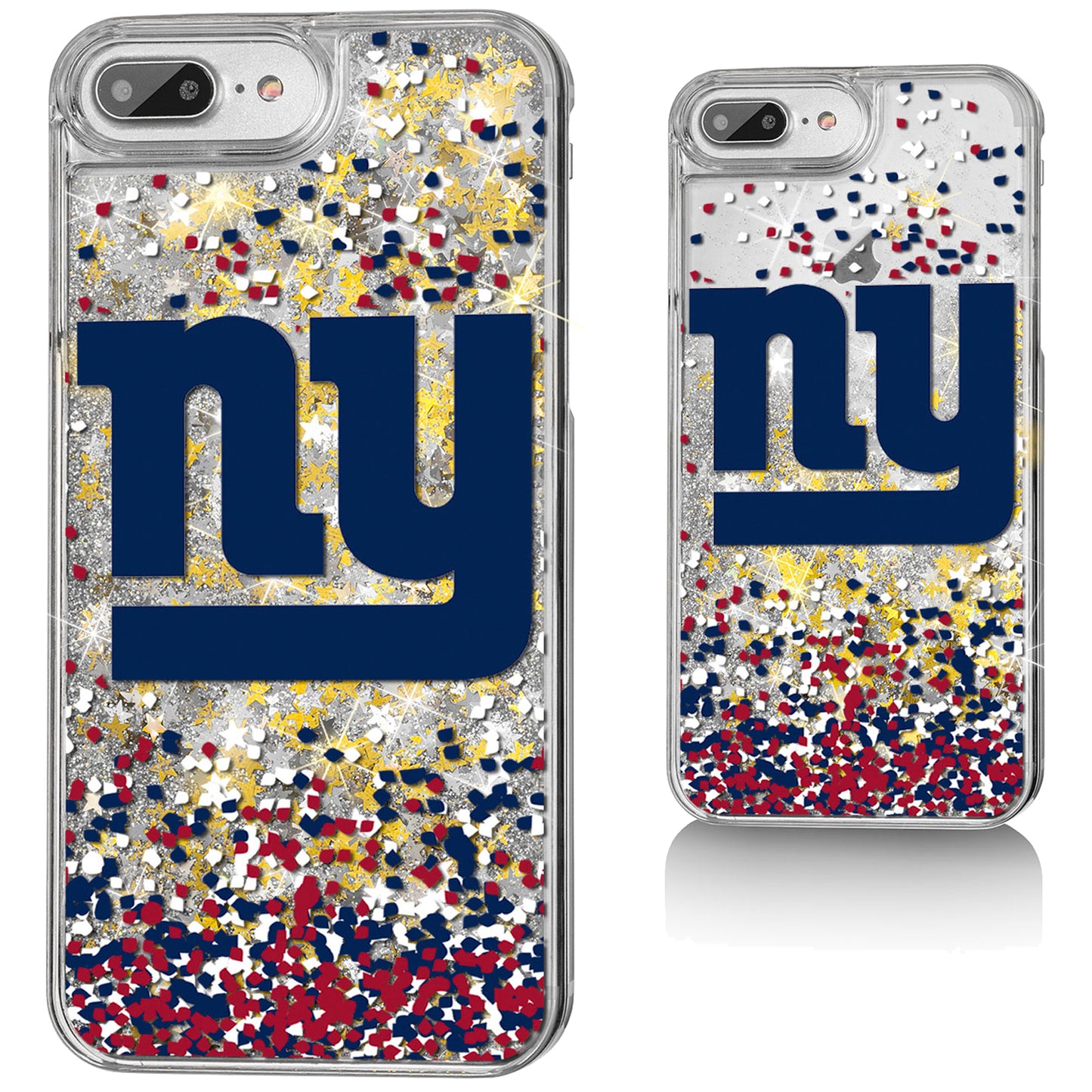 New York Giants iPhone Glitter Case with Confetti Design