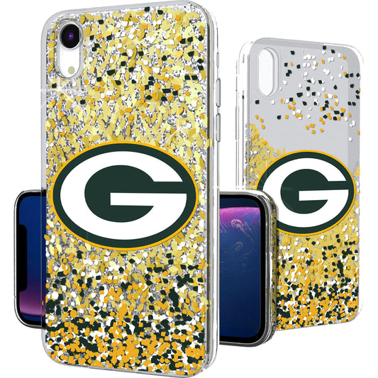 Green Bay Packers iPhone Glitter Case with Confetti Design