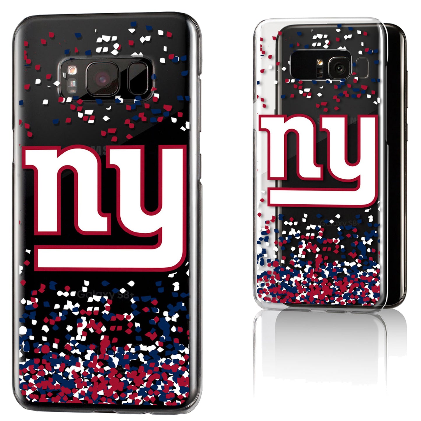 New York Giants Galaxy Clear Case with Confetti Design