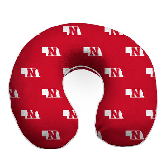 Nebraska Huskers Travel Memory Foam Pillow