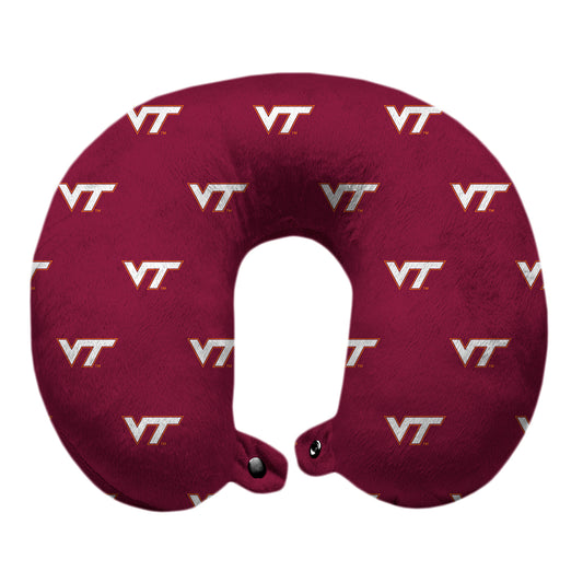 Virginia Tech Hokies Polyester-Fill Travel Pillow