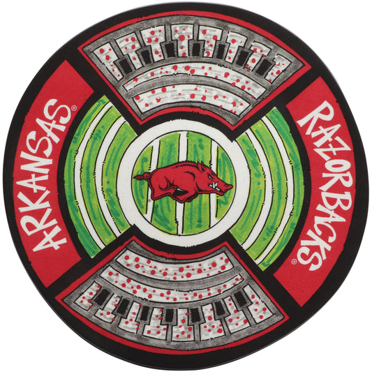 Arkansas Razorbacks 13.5" Round Stadium Platter