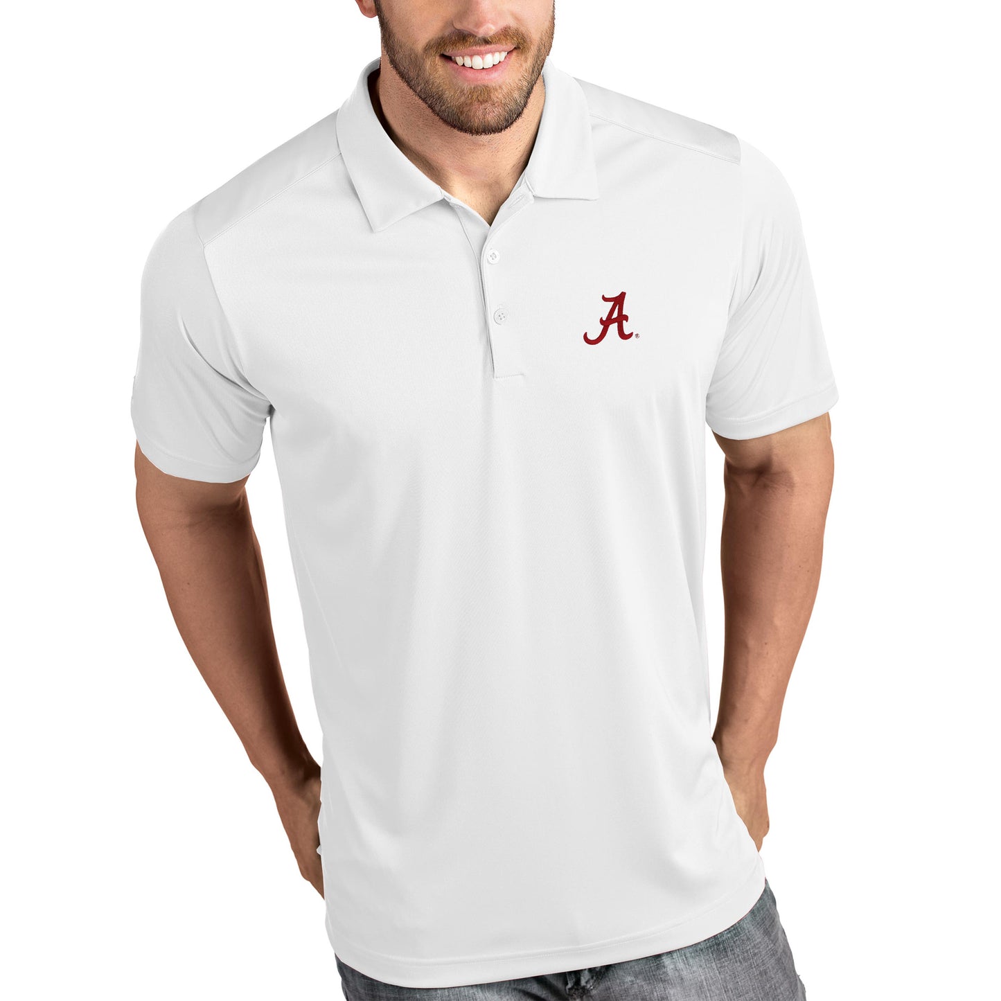 Alabama Crimson Tide Antigua Tribute Polo - White