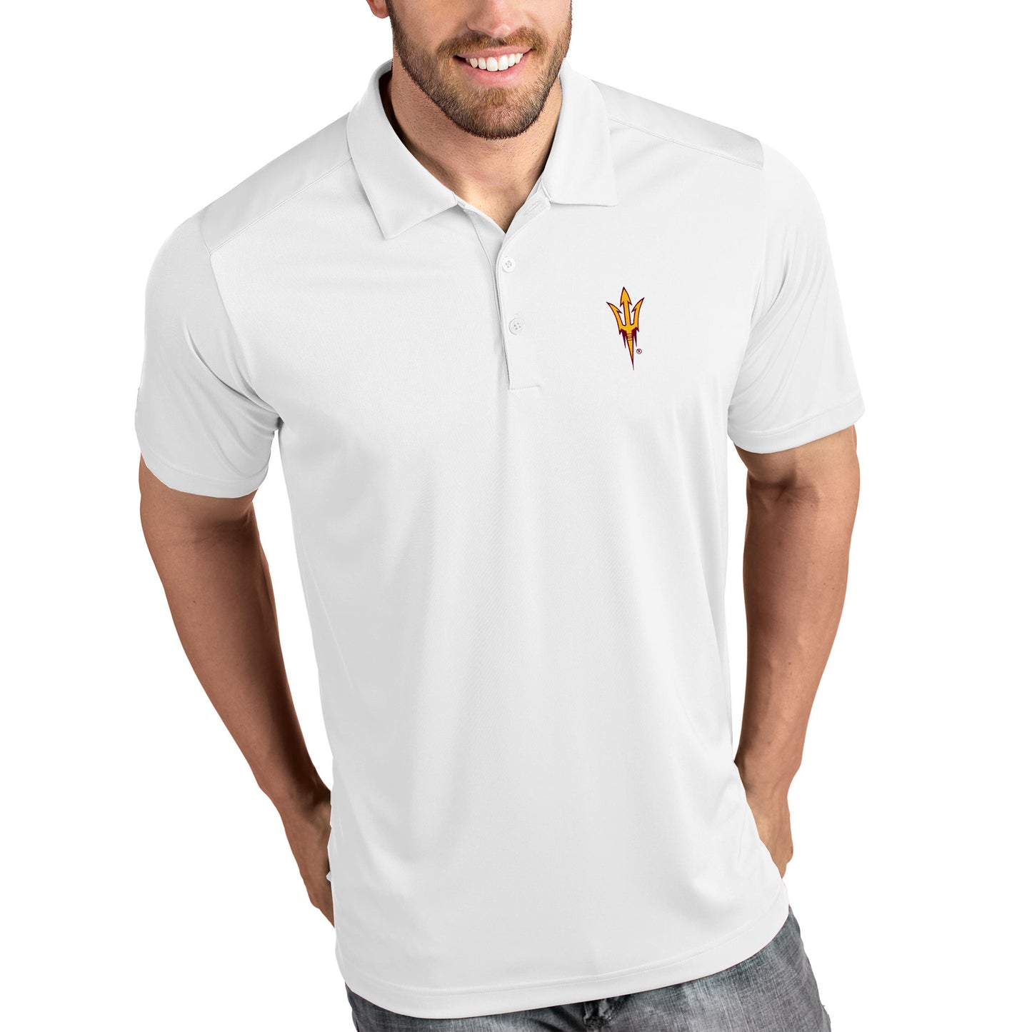 Arizona State Sun Devils Antigua Tribute Polo - White