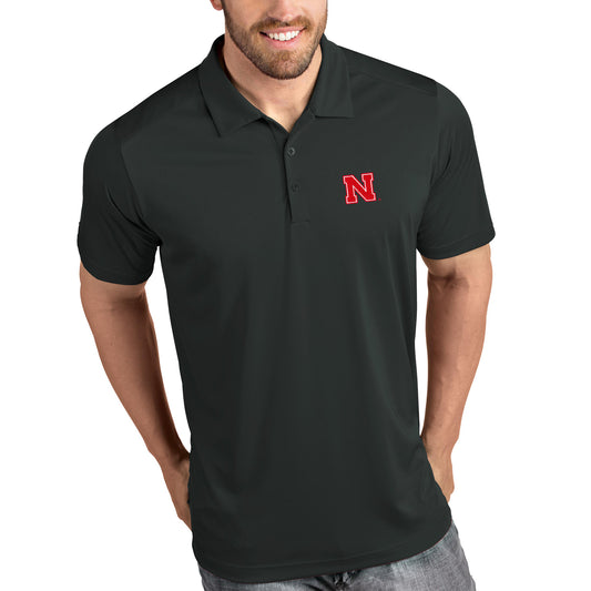 Nebraska Huskers Antigua Tribute Polo - Charcoal