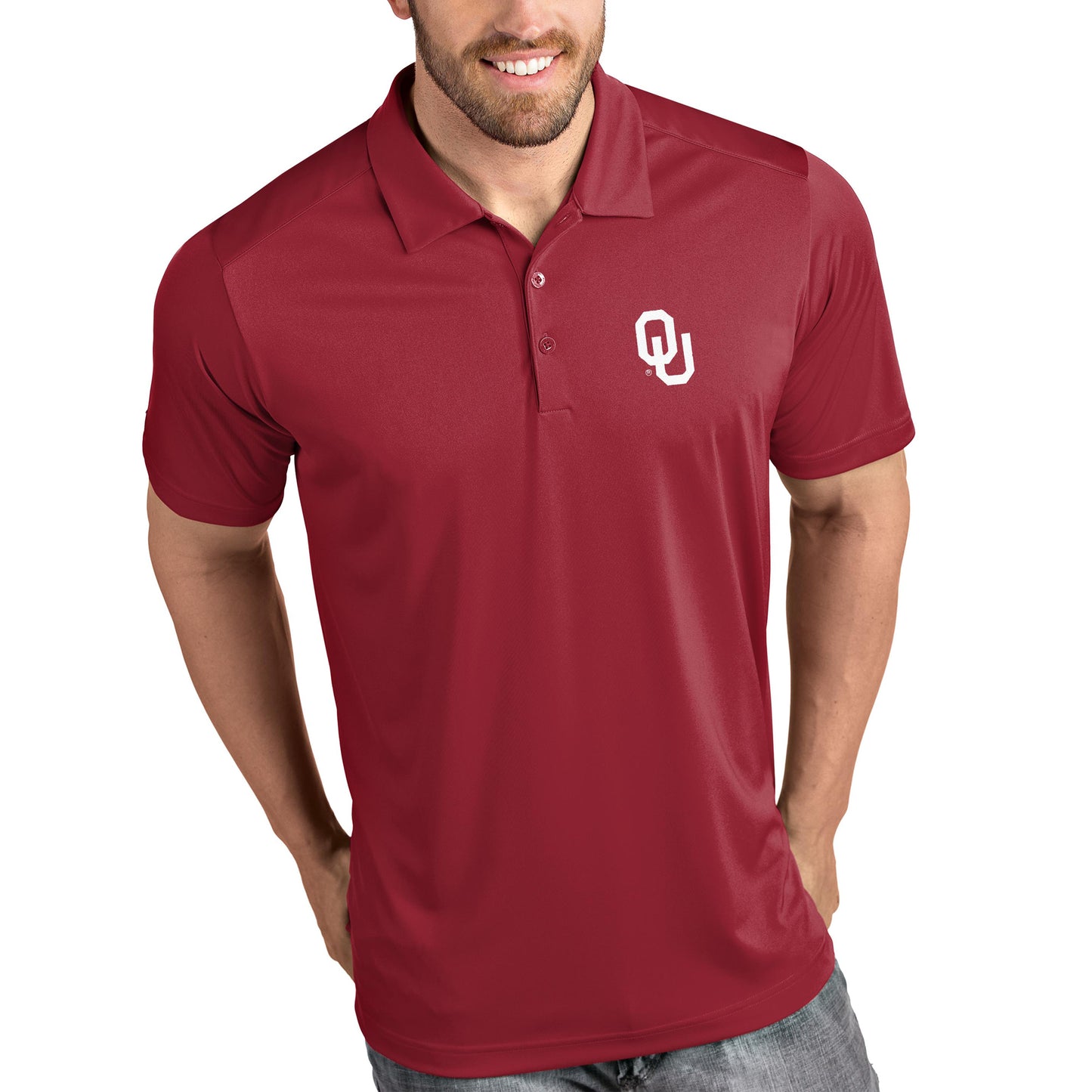 Oklahoma Sooners Antigua Tribute Polo - Crimson