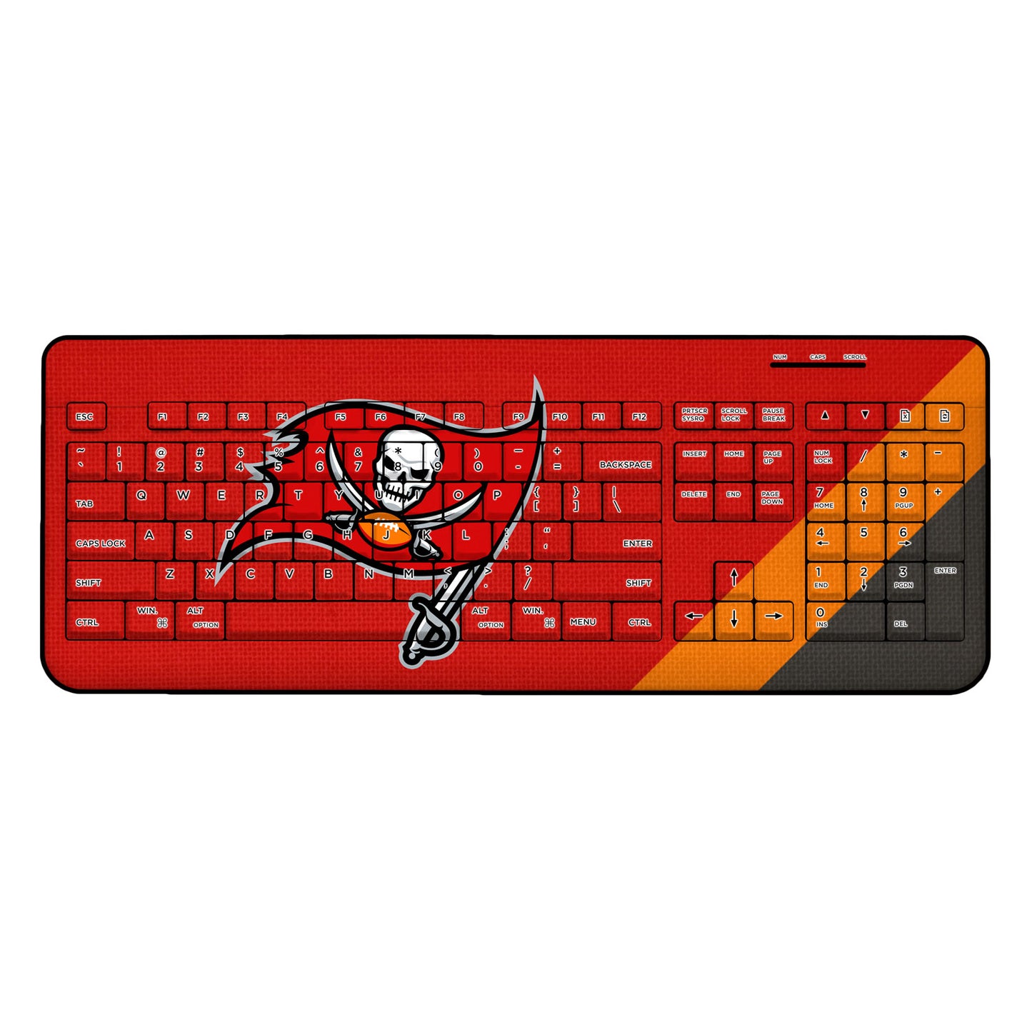 Tampa Bay Buccaneers Diagonal Stripe Wireless Keyboard