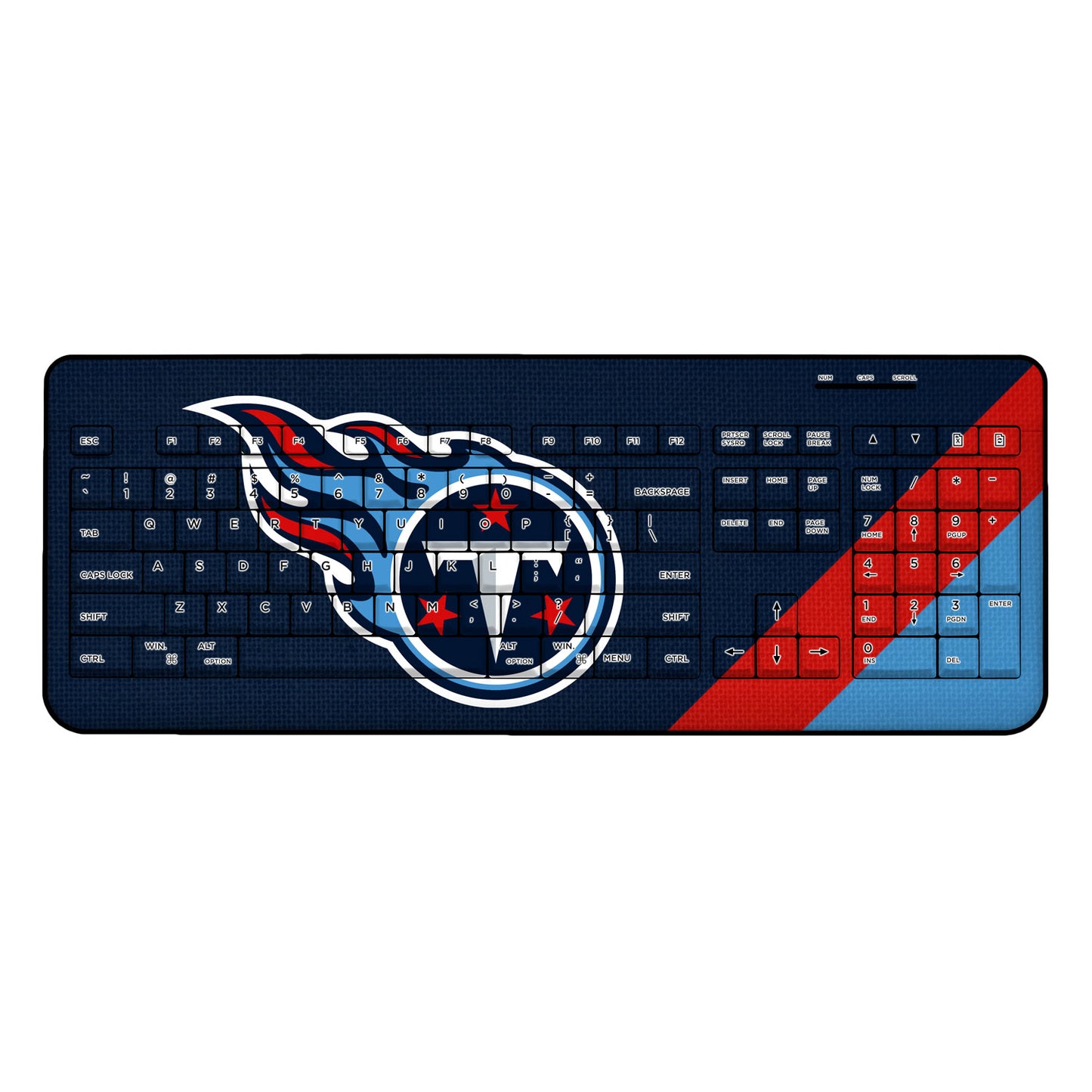 Tennessee Titans Diagonal Stripe Wireless Keyboard