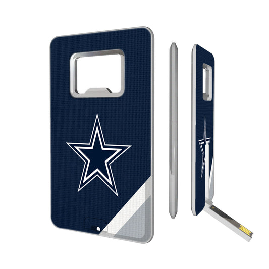 Dallas Cowboys Diagonal Stripe Credit Card USB Drive & Bottle Opener