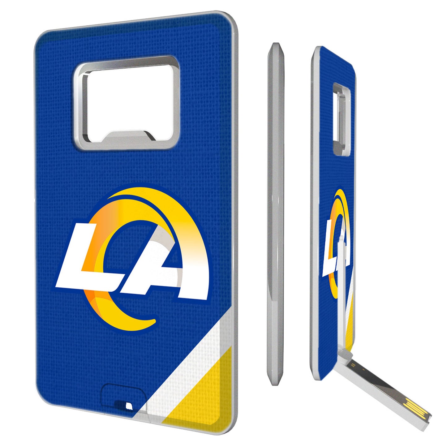 Los Angeles Rams Diagonal Stripe Credit Card USB Drive & Bottle Opener