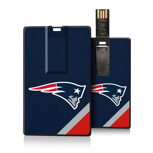 New England Patriots Diagonal Stripe Credit Card USB Drive