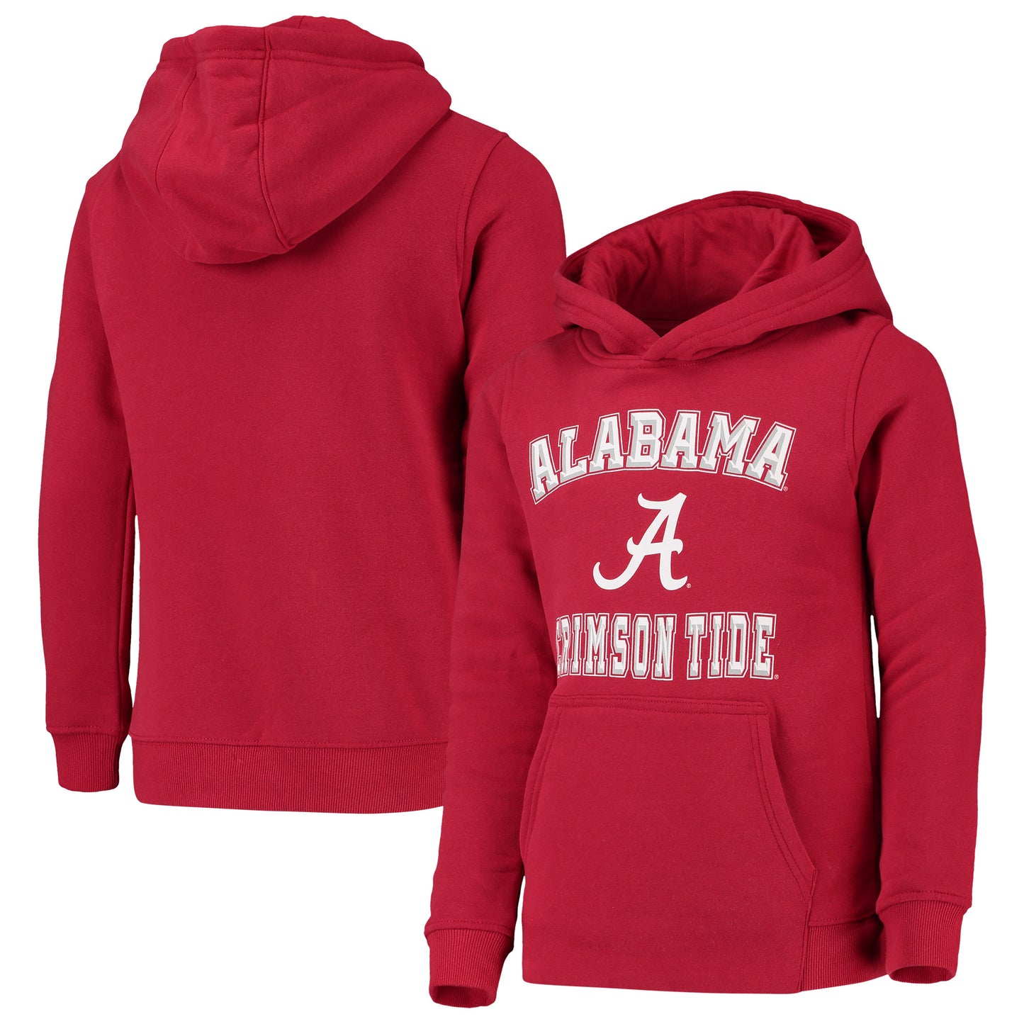 Youth Crimson Alabama Crimson Tide Big Bevel Pullover Hoodie