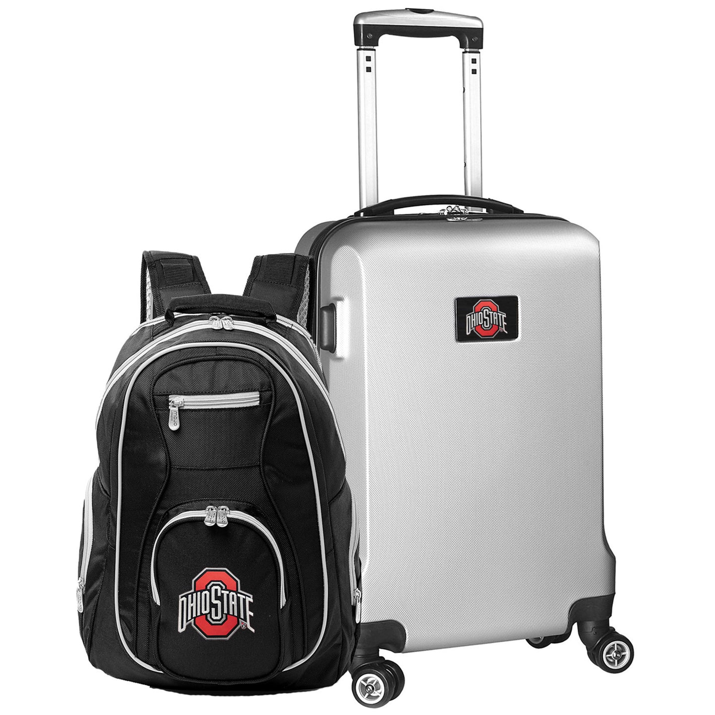 Ohio State Buckeyes Deluxe 2-Piece Backpack and Carry-On Set - Silver