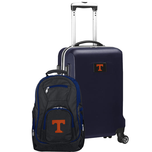 Tennessee Volunteers Deluxe 2-Piece Backpack and Carry-On Set - Navy