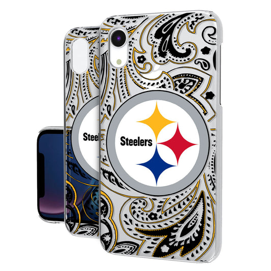 Pittsburgh Steelers iPhone Clear Paisley Design Case