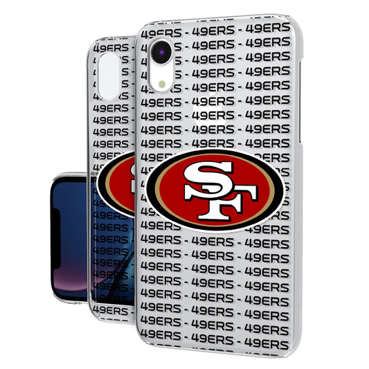 San Francisco 49ers iPhone Clear Text Backdrop Design Case