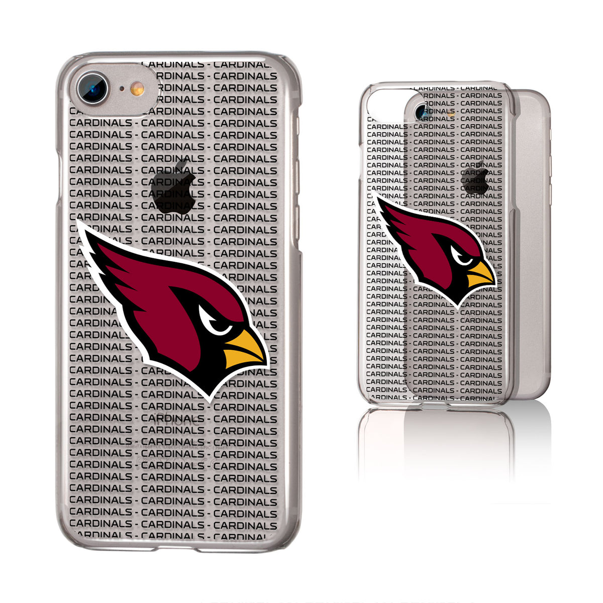Arizona Cardinals iPhone Clear Text Backdrop Design Case