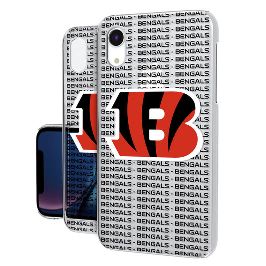 Cincinnati Bengals iPhone Clear Text Backdrop Design Case