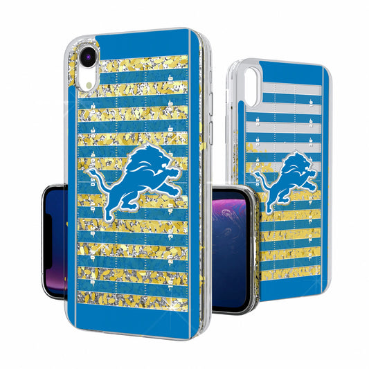 Detroit Lions iPhone Field Design Glitter Case