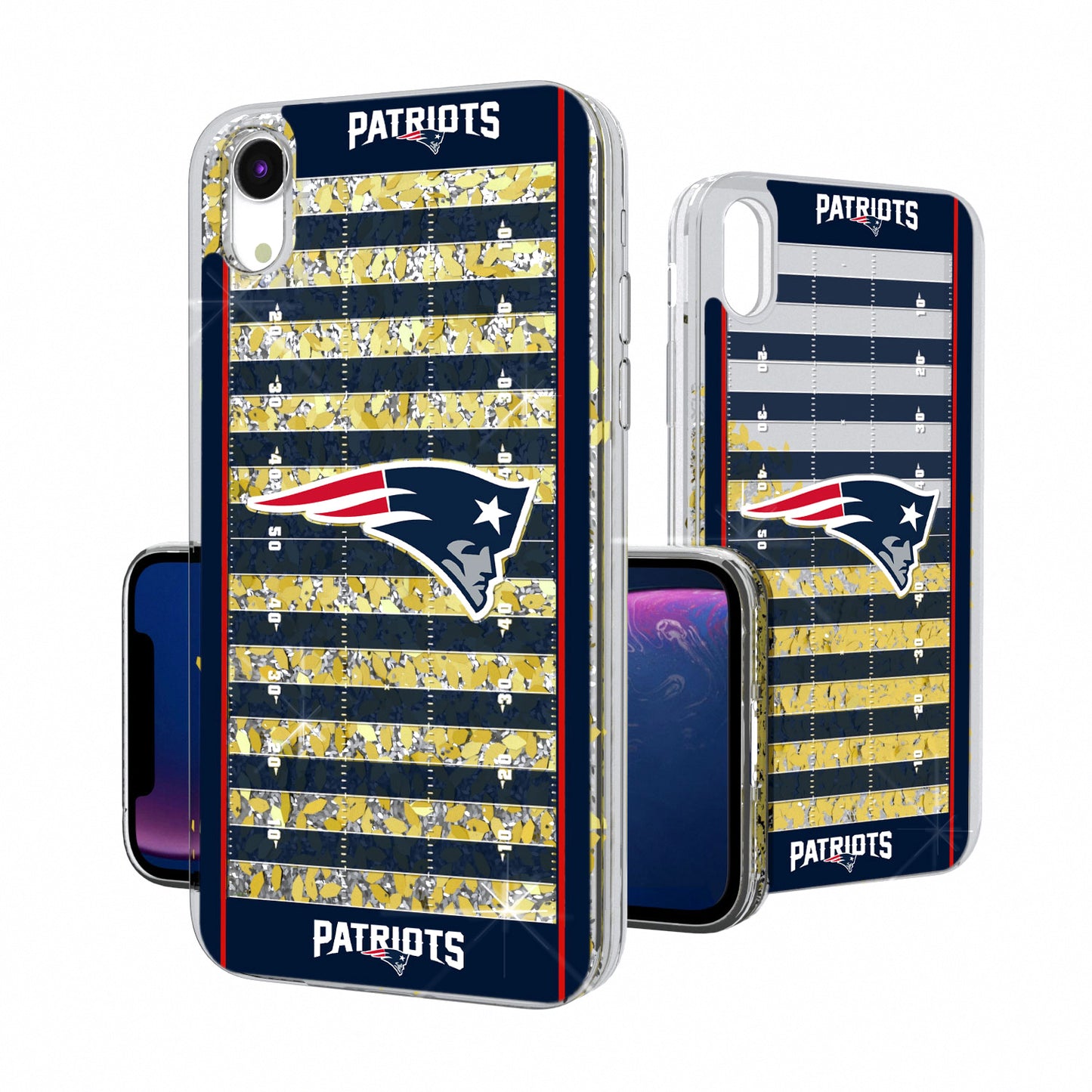 New England Patriots iPhone Field Design Glitter Case