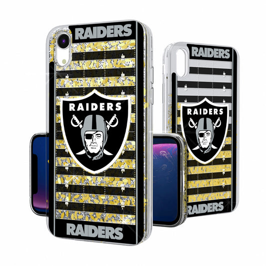 Las Vegas Raiders iPhone Field Design Glitter Case