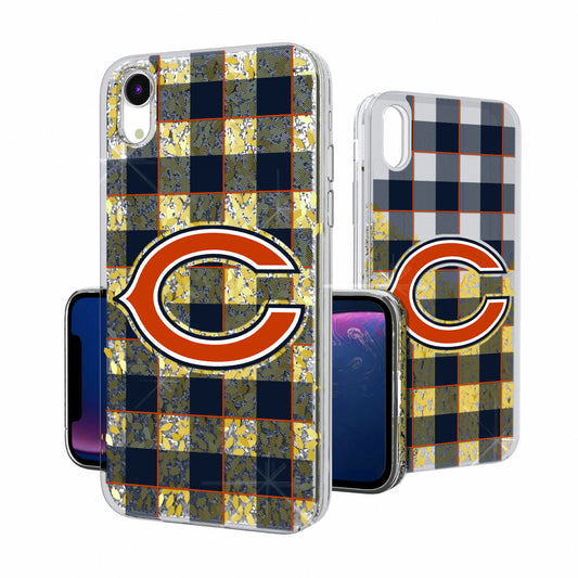 Chicago Bears iPhone Plaid Design Glitter Case
