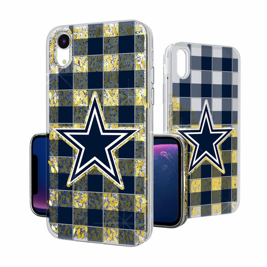 Dallas Cowboys iPhone Plaid Design Glitter Case