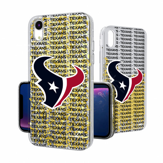 Houston Texans iPhone Text Backdrop Design Glitter Case