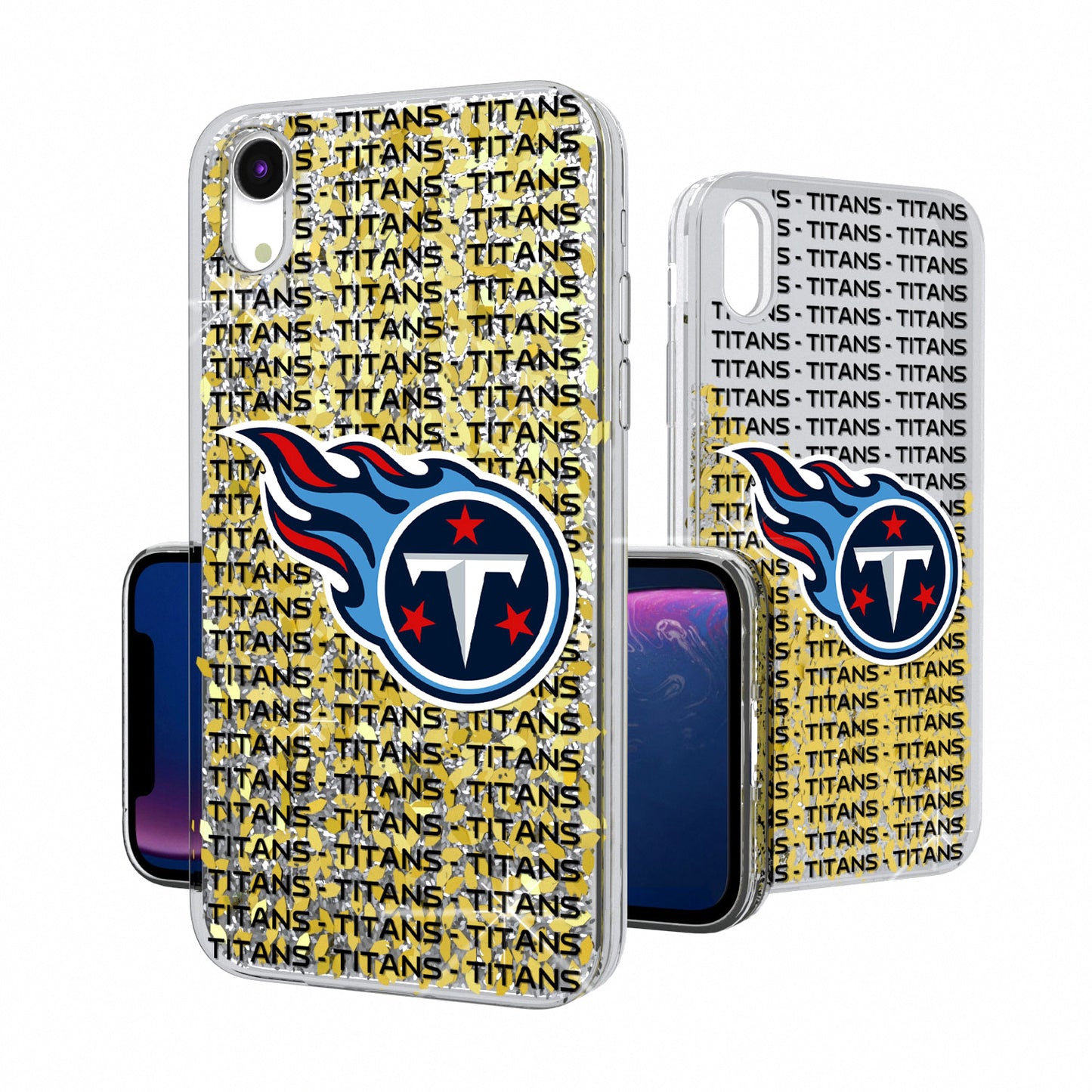 Tennessee Titans iPhone Text Backdrop Design Glitter Case