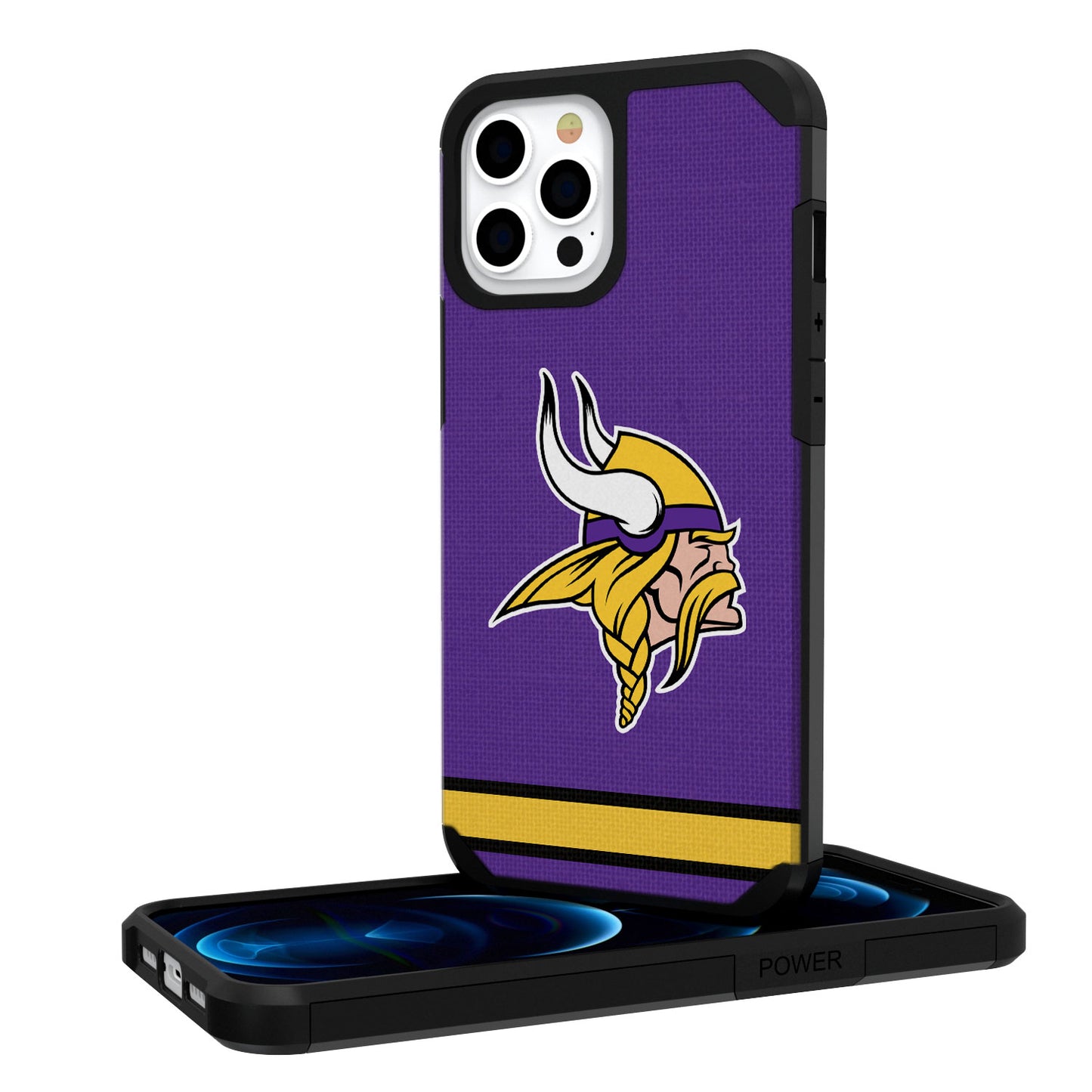 Minnesota Vikings iPhone Rugged Stripe Design Case