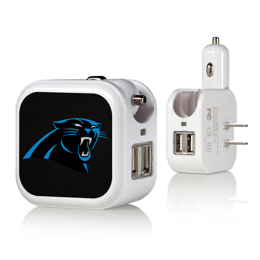 Carolina Panthers Solid Design USB Charger