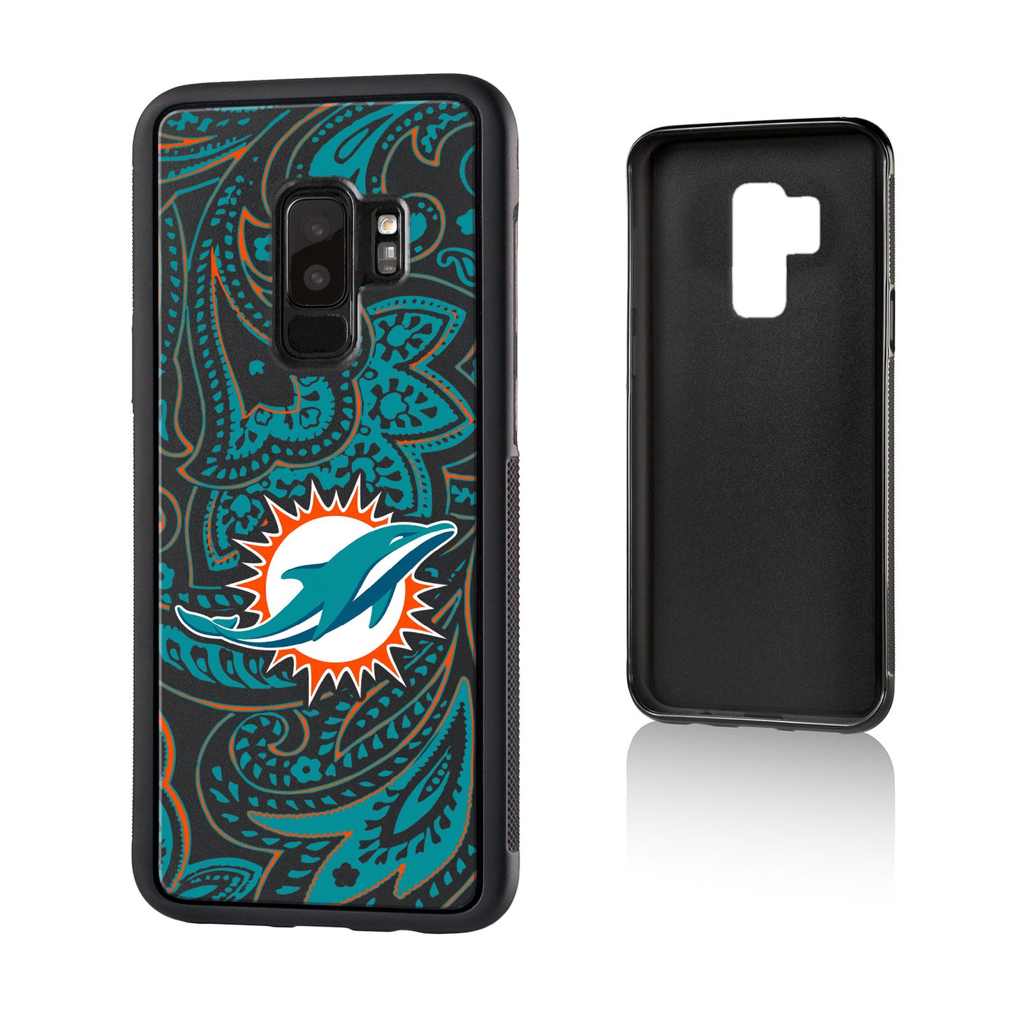 Miami Dolphins Galaxy Paisley Design Bump Case