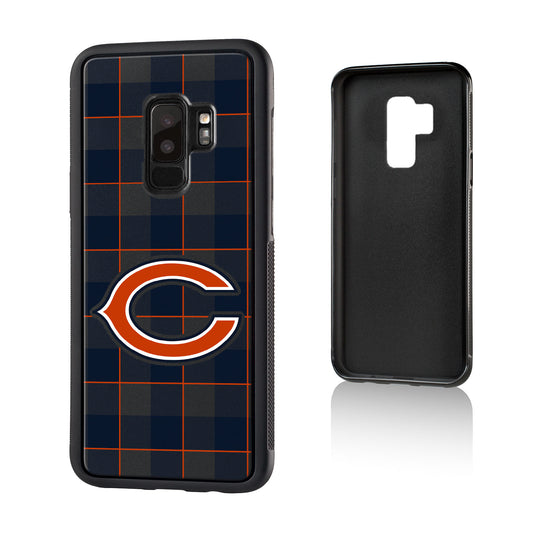 Chicago Bears Galaxy Plaid Design Bump Case