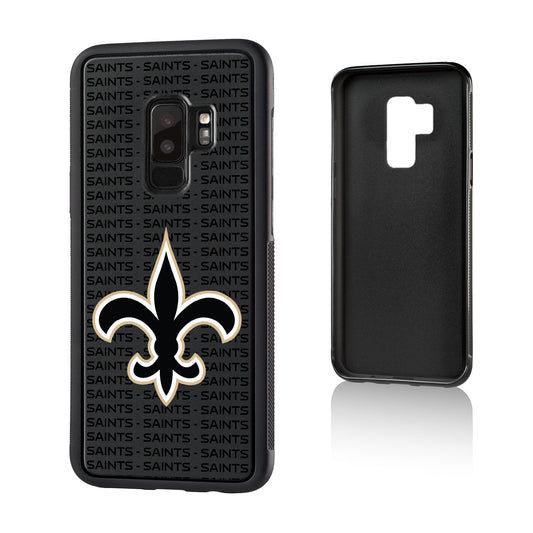 New Orleans Saints Galaxy Text Backdrop Design Bump Case