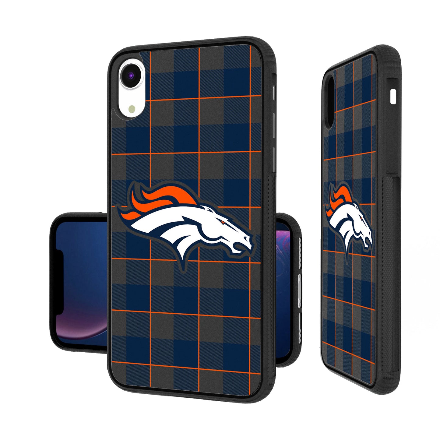 Denver Broncos iPhone Plaid Design Bump Case