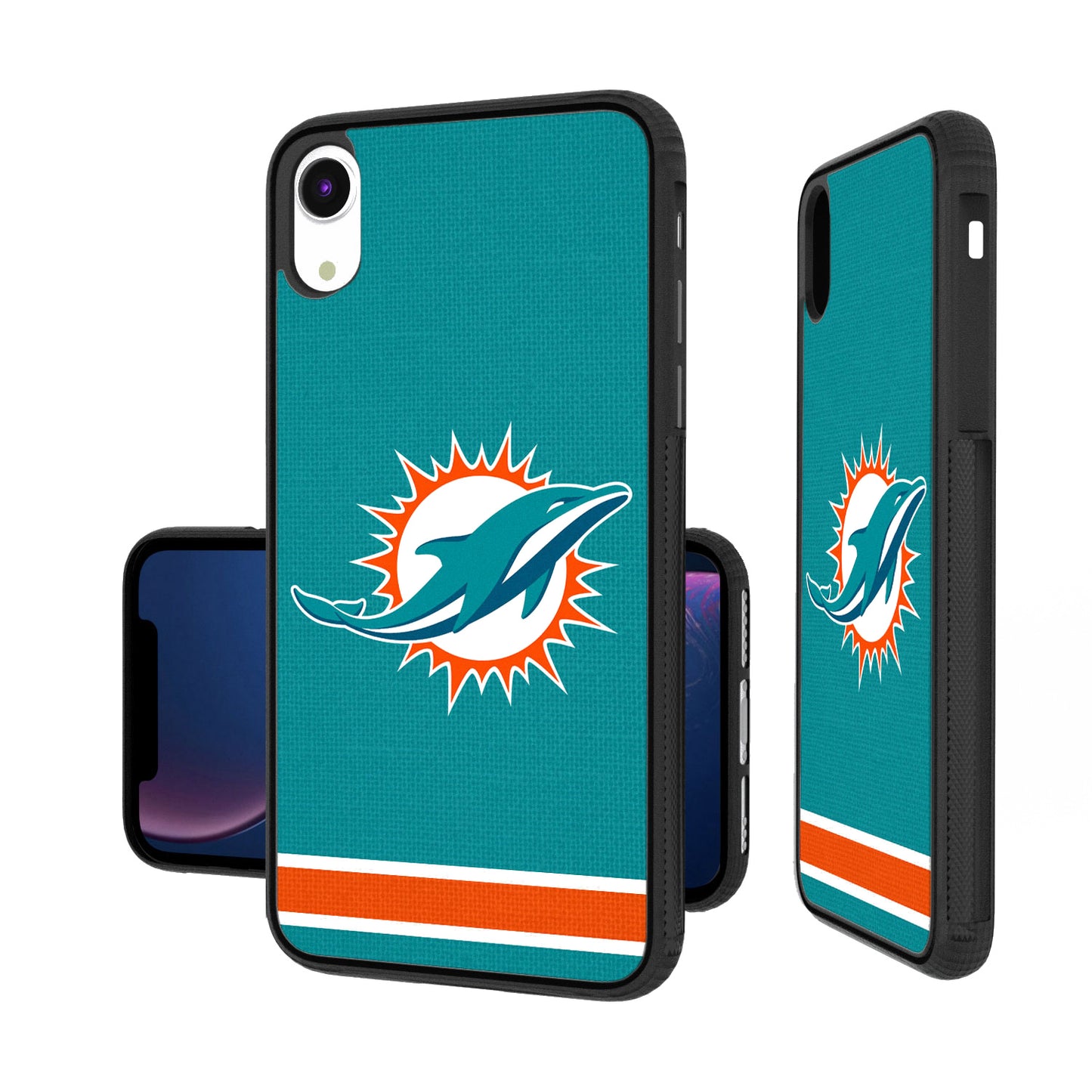 Miami Dolphins iPhone Stripe Design Bump Case