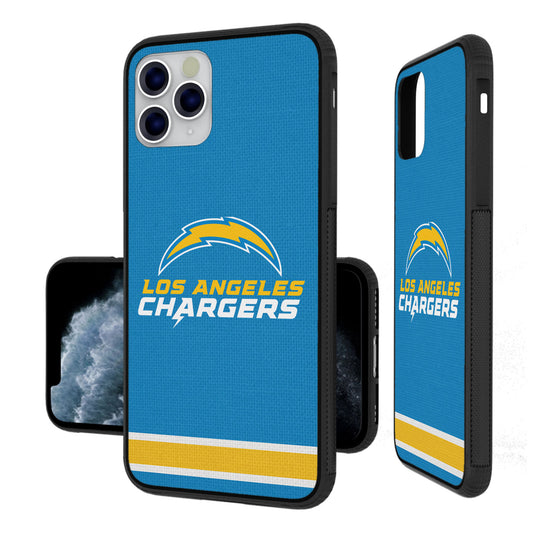 Los Angeles Chargers iPhone Stripe Design Bump Case