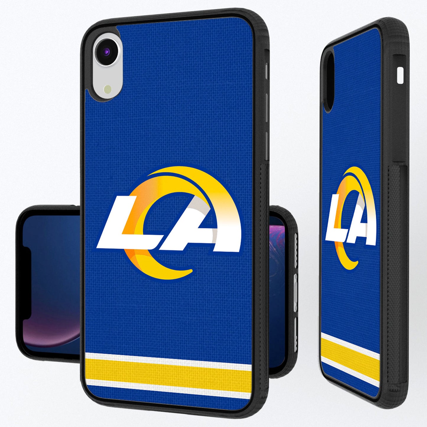 Los Angeles Rams iPhone Stripe Design Bump Case