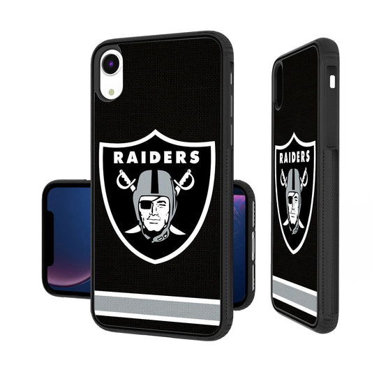 Las Vegas Raiders iPhone Stripe Design Bump Case