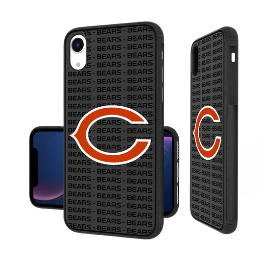 Chicago Bears iPhone Text Backdrop Design Bump Case