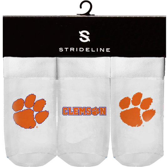 Newborn & Infant Strideline White Clemson Tigers Three-Pack Booties