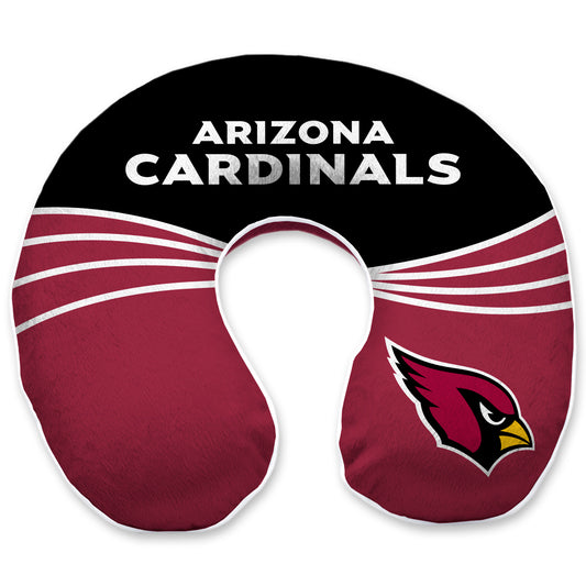 Arizona Cardinals Wave Memory Foam U-Neck Travel Pillow - Red