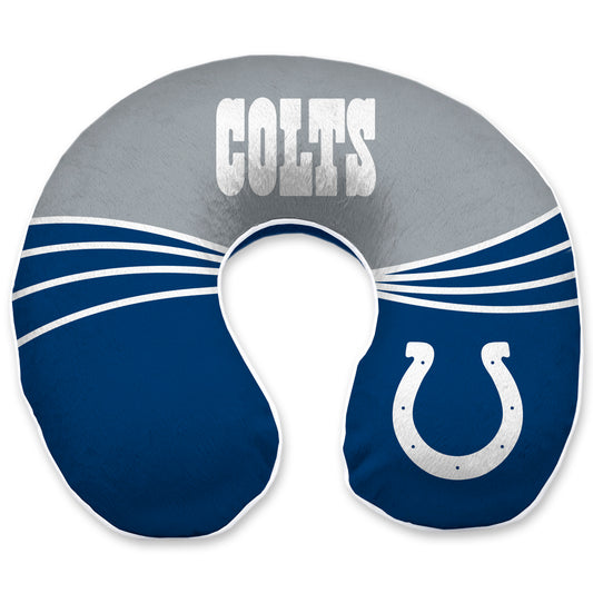 Indianapolis Colts Wave Memory Foam U-Neck Travel Pillow - Blue