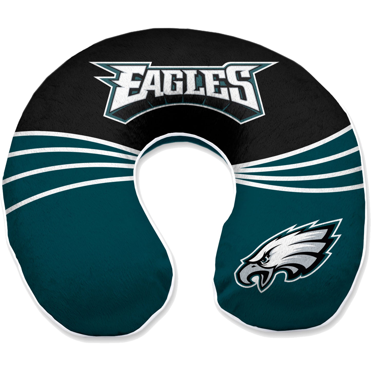 Philadelphia Eagles Wave Memory Foam U-Neck Travel Pillow