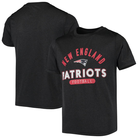 Youth Black New England Patriots Twist T-Shirt