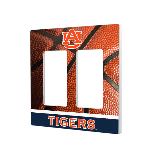 Auburn Tigers Basketball Design Double Rocker Light Switch Plate